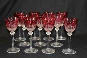 11 VINGLAS BÖHMISK KRISTALL H 19,5 CM