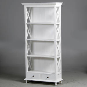 Bogreol, hvidbemalet