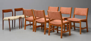 Dansk møbelproducent. Sæt på otte stole i teakeg  6