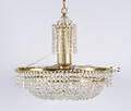 TAKLAMPA, med prismor, 1900-tal.