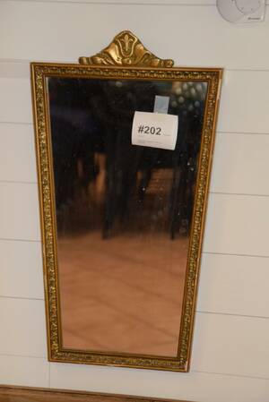 Förgylld spegel H 65 cm