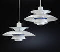 Poul Henningsen. Par PH5 pendler, hvid 2