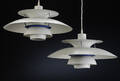 Poul Henningsen. Par PH5 pendler, hvid 2