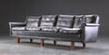 Fire-pers. sofa, sort læder, dansk møbelproducent Denne vare er sat til omsalg under nyt varenummer 4307385