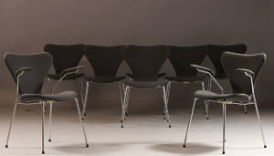 Arne Jacobsen. 7er stole samt par armstole 8