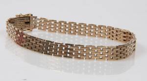Armbånd i murstensmønster, 8 kt.