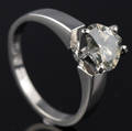 Hjerte solitaire ring ca. 1.27 ct.