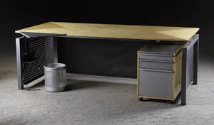 Engelbrechts, elektrisk hæve- sænkebord med skuffemodul, birketræ 3