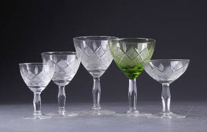 Lyngby Glasværk. Wien Antik glasbesætning. 76