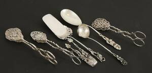 Serveringsbestick 7st, silver, 1900-tal
