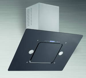 Emhætte i rustfri stål.