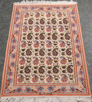 Persisk Isfahan tæppe, 151x102 cm.