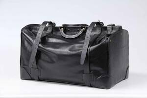 Rejsetaske, sort læder