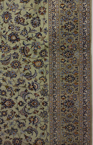 Matta, Grön Keshan, Persien, 390x294