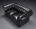 2-pers. Chesterfield sofa, sort 