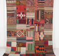 Orientmatta, flatvävd, Patchwork, 275x205 cm