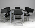 Havemøbler. To borde samt otte armstole, aluminium, polyrattan  artwood 10