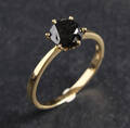 Solitaire ring, 10 kt guld