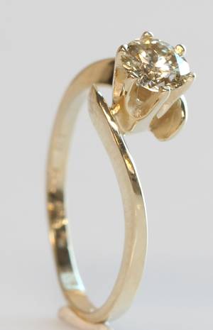 Brillantring, ca. 0.60 ct.