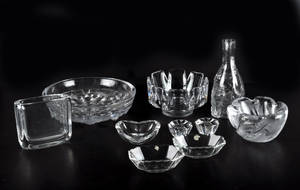 Samling glas, bl.a. Orrefors, Kosta