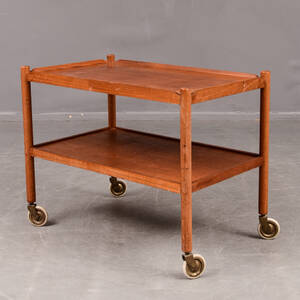 Serveringsvagn i teak, 50-tal