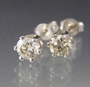 Par brillant ørestikker ca. 1.05 ct.