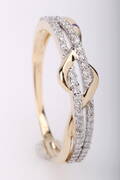Brillantring, 14 kt. guld, ca. 0.19 ct.