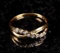 Ring 18K Guld med diamanter 1900-tal