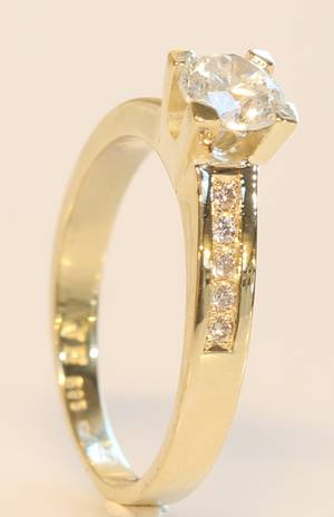 Brillantring, ca. 0.88 ct.