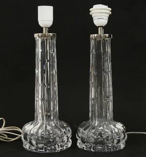 Bordslampor ett par, Carl Fagerlund för Orrefors