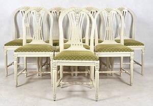 STOLAR, 8 st, Axet, Gustaviansk stil, 1900-talets andra hälft.