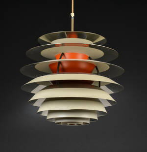 Poul Henningsen. Kontrastlampe med 10 skærme