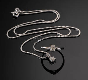 Smykkesæt med brillanter - ca. 0.20 ct. 2