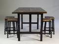 Tibet, Tisch mit vier Hockern 5