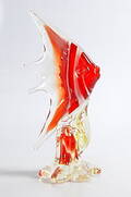 FIGURIN, fisk, glas, troligen Murano, 1900-tal.