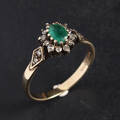 Engelsk roset ring, 9 kt guld