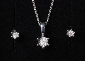 Smykkesæt af sterlingsølv prydet med diamanter 0,06 ct. 3