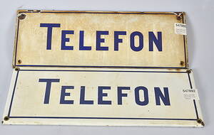 EMALJERADE SKYLTAR, 2 st, Telefon.