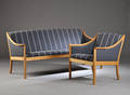 Ole Wanscher. To-pers. sofa samt hvilestol 2
