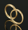 Ole Lynggaard. 2 Love rings af 18 kt. guld 2 