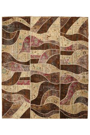 Persisk patchwork tæppe, 288X243 cm.