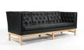 Erik Jørgensen. Tre-pers sofa, model 315. Sort læder.