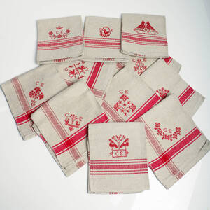 LINNEHANDDUKAR, 11 st, 1900-tal