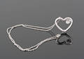 heart shape diamond necklace pendant approx. 0.25ct