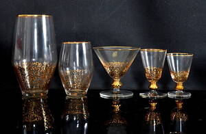 GLASSERVIS, 42 delar, 1900-tal.