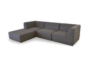 COUZ 151. Modulsofa bestående af 4 moduler, betrukket med slidstærkt SOHO stof i Antrazit. Designet af COUZ DESIGN TEAM