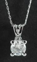Pendant in 14k  with a brilliant cut diamond 0.35 ct