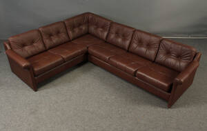 Dansk møbelproducent. Hjørnesofa, skind 