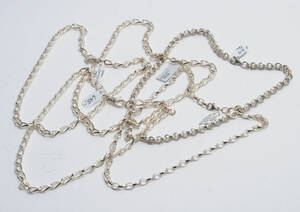 5 halskæder af sterling sølv -  42 cm.5