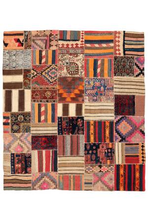 Persisk kelim patchwork, 250X221 cm. Denne vare er sat til omsalg under nyt varenummer 4703407